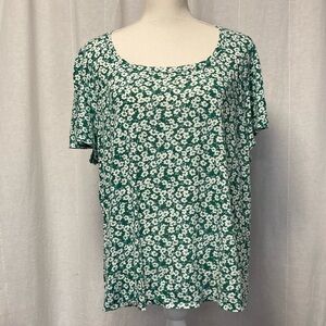 Lucky Brand plus size floral t shirt